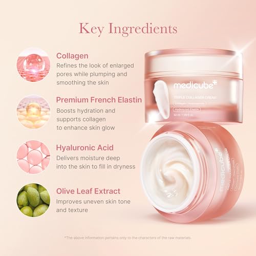 medicube Triple Collagen Cream - Hydrating Moisturizer 1.69 oz