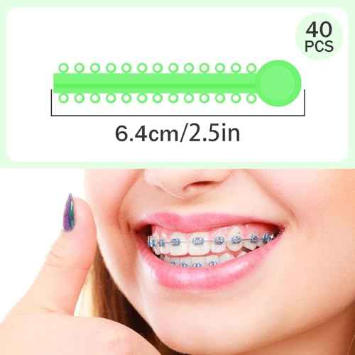 1040 Pcs Multi-Color Rubber Bands, Orthodontic Ligature Ties Kit - O-rings Braces Dental Ties for Orthodontic Procedures and Dental Braces (40 items)