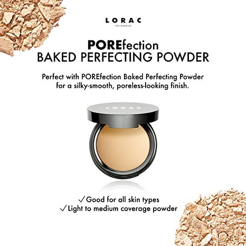 LORAC POREfection Baked Perfecting Setting Powder, Medium | Powder Foundation Makeup | Setting Powder