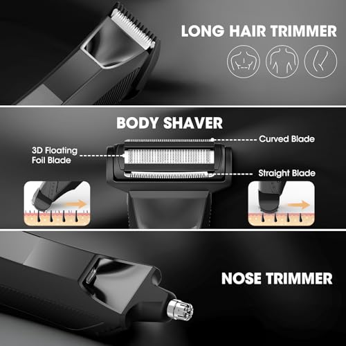 Manscape Body and Ball Trimmer for Men, Bald Head & Body Shaver, Mens Grooming Kits Pubic Groin Hair Trimmer, Body Groomer Electric Razors for Smooth Shaving, IPX7 Waterproof