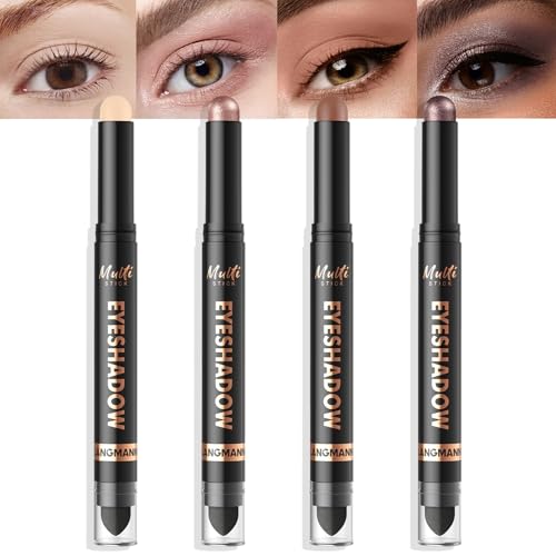 LANGMANNI 4-Color Dual-Ended Cream Eyeshadow Stick Set