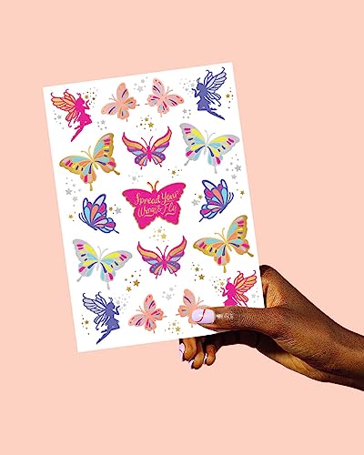 xo, Fetti Butterfly Tattoos for Kids - 34 Glitter Designs