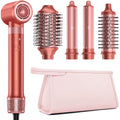 5-in-1 Hot Air Styler Brush Set - Fast Drying Hair Dryer with Auto Wrap Curlers