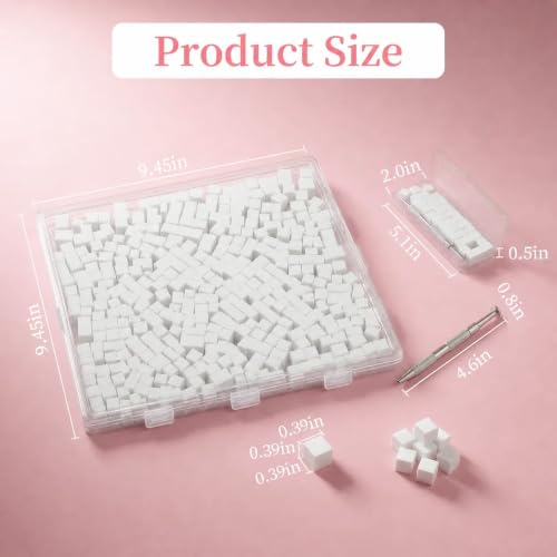 500-Piece Nail Sponges Kit for Ombre & Gradient Nail Art with Picker & Storage Box