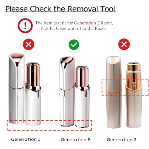 4 Pack Replacement Heads for Flawless Gen 2 Facial Hair Remover - Hypoallergenic, Dual-Head Design, Includes Cleansing Brush