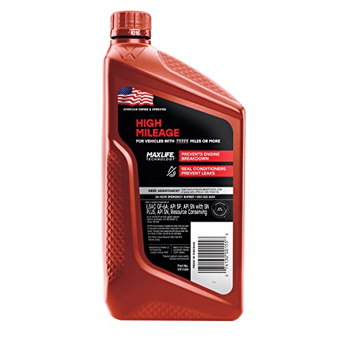 Valvoline High Mileage with MaxLife Technology SAE 5W-30 Synthetic Blend Motor Oil 1 QT