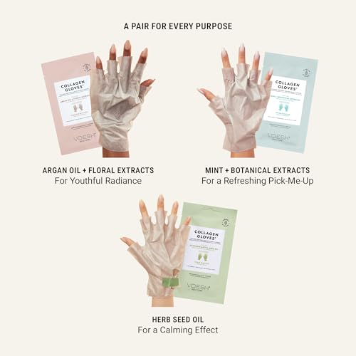 VOESH Vegan Collagen Gloves - Moisturizing Hand Mask for Dry Hands
