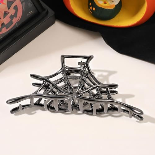 Spider Web Skeleton Hair Claw Clips - Set of 3