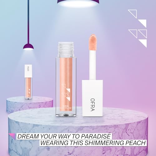 Ofra Apricot Dream Lip Gloss - Non-Sticky, Ultra-Glossy 3.5ml