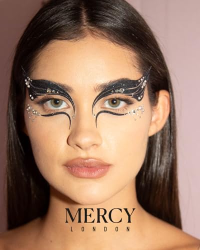Black Swan Face Jewels - Reusable Adhesive Gem Stickers