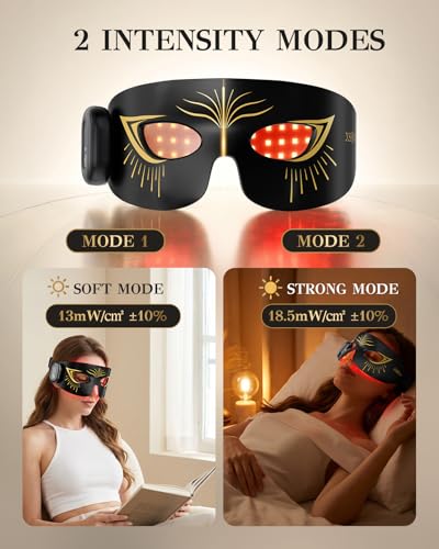 Red Light Therapy Eye Mask - 630nm & 850nm for Dark Circles