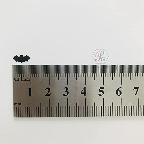 10 Grams/Pack -10MM Black Bat Shape Holographic Sequins Glitter Halloween Festival Rave Beauty Makeup Face Body Nail Art Decoration LB1000