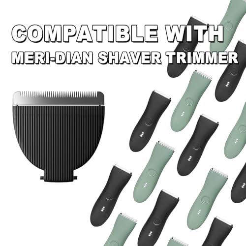 4 Packs Black Replacement Blades for Meri-dian Trimmer,Compatible with Meridian Body Trimmer Onyx & Sage£¬Hygienic Ceramic Replacement Blades