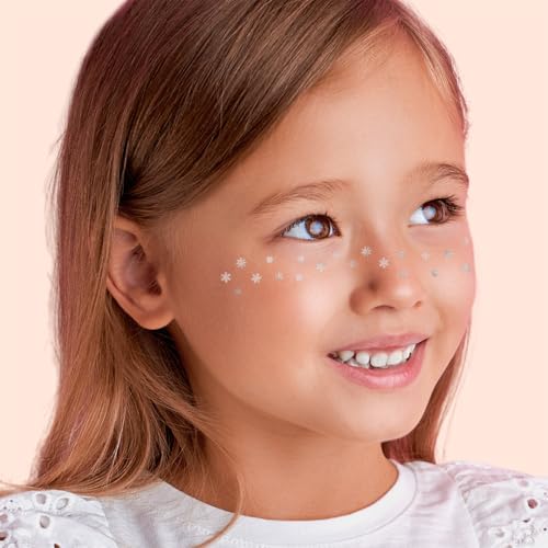 Snowflake Freckles Metallic Flash Tattoos Set of 10
