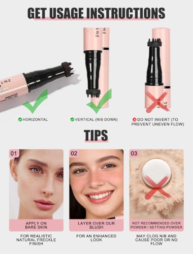 Anglicolor 2-in-1 Freckle Pen & Blush for Natural Makeup