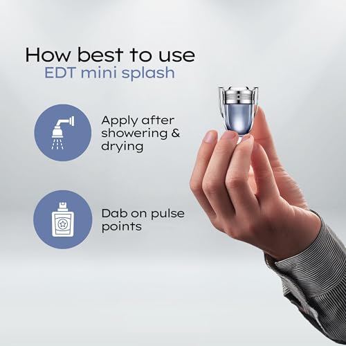 Paco Rabanne Invictus Perfume for Men Mini Splash EDT 0.17 Fl Oz