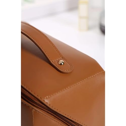 BLVSH & Co. Large Waterproof Makeup Organizer - Professional Travel Cosmetic Bag with Dividers, Premium Toiletry Case, Flat Opening Design