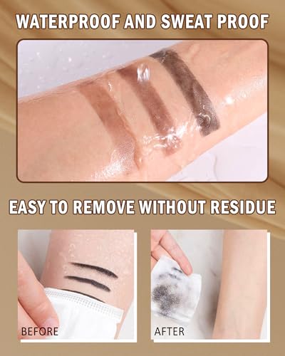 3-Color Eyebrow Powder Palette with Brush & Shaping Tool Kit