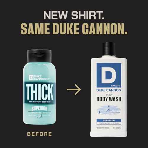 Duke Cannon Thick Body Wash - Superior, Men¡¯s Premium Body Wash, Deep Clean, Refreshing Scent, Large 18oz Bottle, Sulfate-Free, Moisturizing Formula (3 Pack)