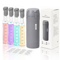 EASYFORALL 4 Pack Grey 4-in-1 Travel Dispenser Bottles 30ML Leak-Proof Toiletry Containers