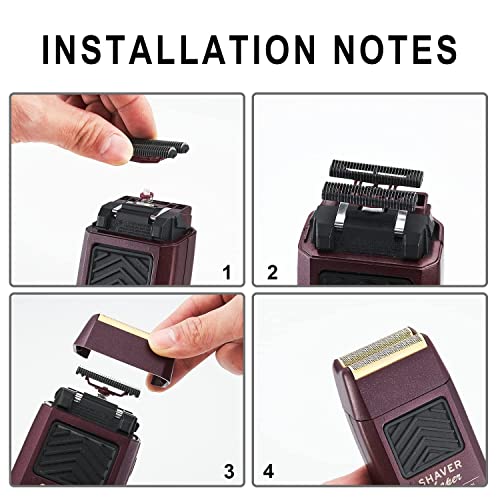 5 Star Series Finale Razor Replacement Foil and Bar Assembly Compatible with wahl Foil 7031-100,7043-100 Shave Replacement Head (red)