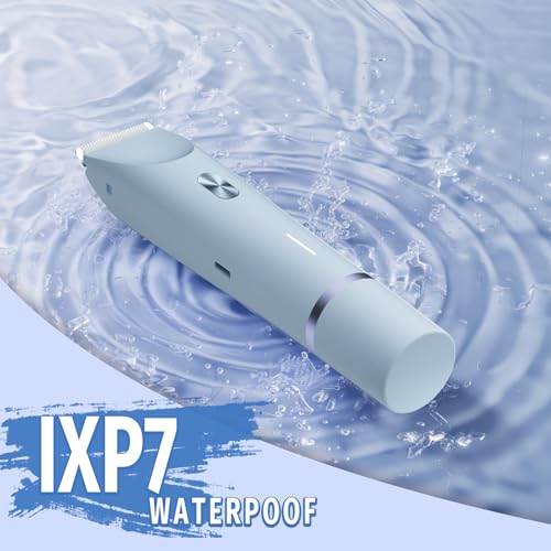 Women’s Waterproof Bikini Trimmer & Facial Hair Remover - 2-in-1 Electric Razor, Blue