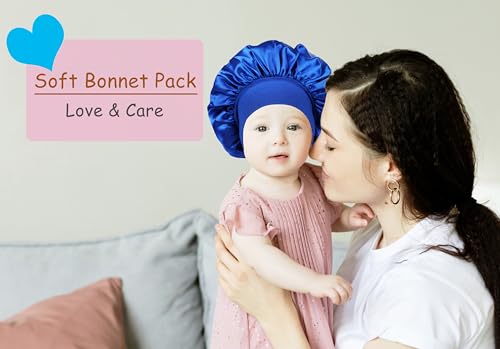 Kids Silk Bonnets for Sleeping - Set of 3