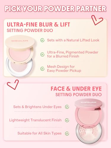 SHEGLAM Insta-Ready Blur & Lift Setting Powder Duo