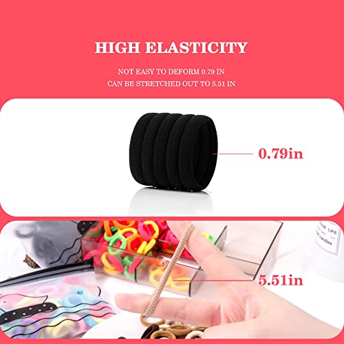 500Pcs Baby Hair Ties Elastic Cotton Ponytail Holders
