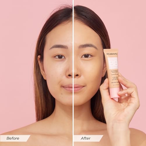 MCoBeauty - Miracle BB Cream - Primes and Tints - Everyday Skin Tone Balancing Face BB Cream - Contains Hyaluronic Acid and Glycerin - Natural Medium