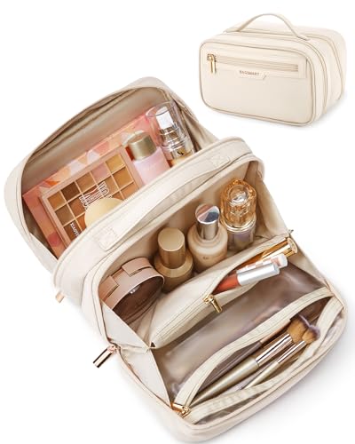BAGSMART Travel Makeup Bag Organizer with Multiple Compartments