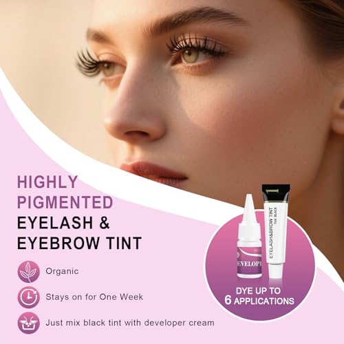 Eyelash & Eyebrow Tint Kit - Professional Black Color