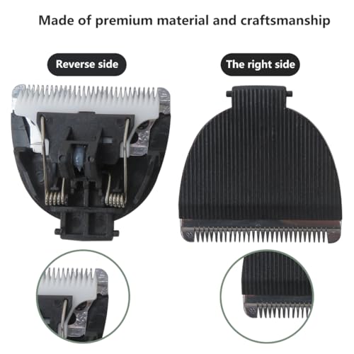 HaeKap 2-Pack Ceramic Replacement Blades for Meridian Grooming Trimmer - Compatible Body Trimmer Parts