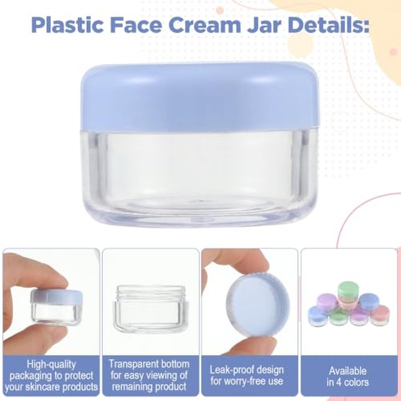 8-Pack Tiny Travel Containers for Creams & Lotions - 5ml