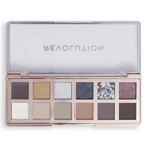 Revolution Smokey Icon Eyeshadow Palette – 12 Ultra-Pigmented Shades