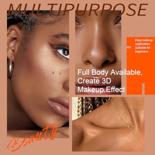Mousse Bronzer - Waterproof, Skin Tone Correcting, Shimmer Finish, High Coverage Powder with Marbled Design in Light & Medium Brown for a Natural Glow, Bronze