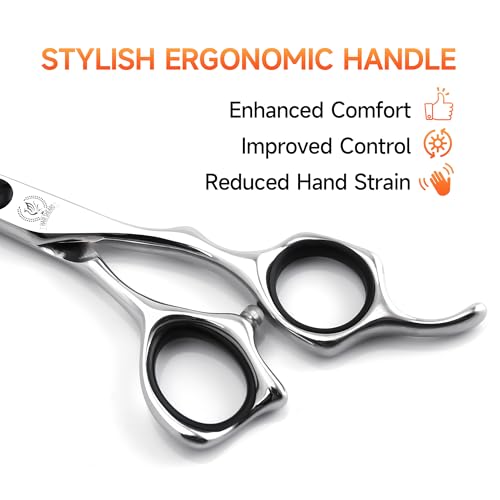 FENICE PEAK 5.5'' Professional Hair Cutting Scissors - 440C Steel Shears