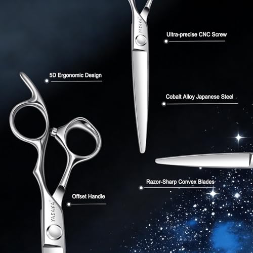YASAKA Professional Hair Cutting Scissors 6.75" Cobalt Steel