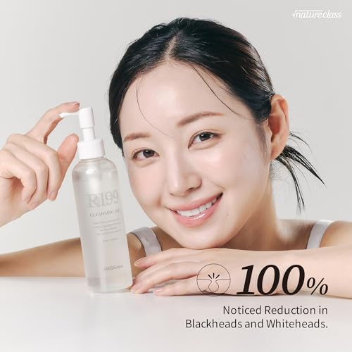 R199 Rice Cleansing Oil Face Cleanser Korean Skincare Makeup Remover Oil Cleanser for Face Blackhead Remover Pore Control Double Cleansing Sensitive Skin 6.76 fl oz