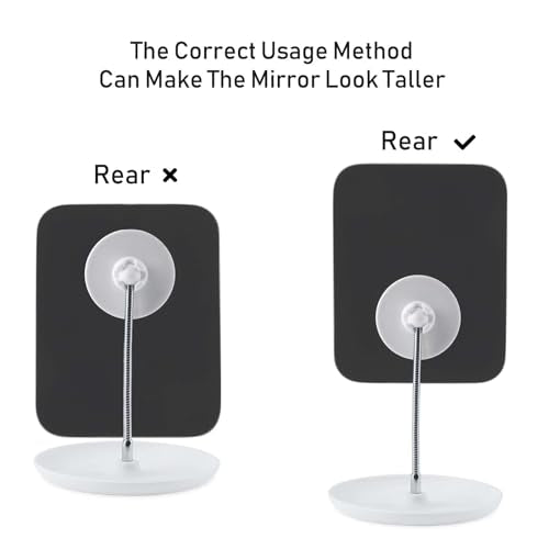 Makeup Mirror with Stand - 6.8" Vanity Mirror Gooseneck