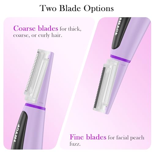 Sonic Dermaplane Razor for Women with LED Light & Eyebrow Trimmer