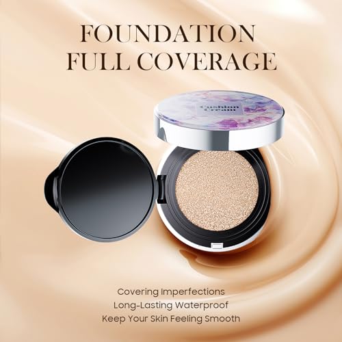 Ursoulney Mushroom Head Air Cushion CC Cream - BB Cream Foundation Makeup Moisturizing Concealer Long-Lasting, Cushion Foundation Full Coverage Self Adjusting (Ivory, 1 PCS)