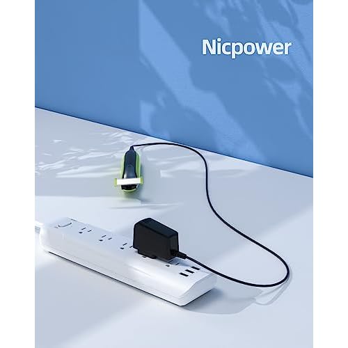 4.3V A00390 Power Cord Fit for Philips Norelco Oneblade QP2520, Multigroom Series MG3740 Trimmer Electric Shaver Razor Charger, Check Connector Before Purchase