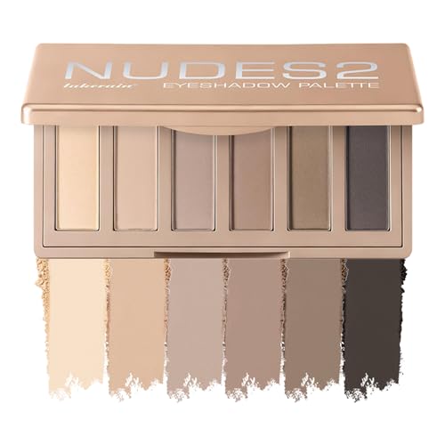 Nude Eyeshadow Palette - 6 Matte Colors with Mirror