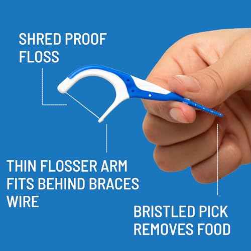 OrVance Braces Flosser - Designed for Braces for an Easy & Effective Clean, Ultra Strong Floss - 40 Count (Pack of 2)
