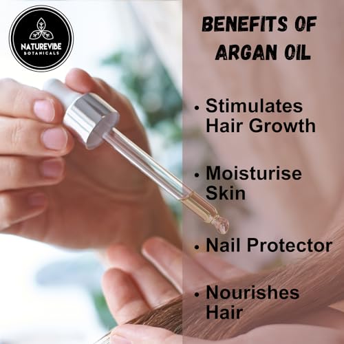 Naturevibe Botanicals Argan Oil 32oz and Moringa Seed Oil 32oz | Oil Combo