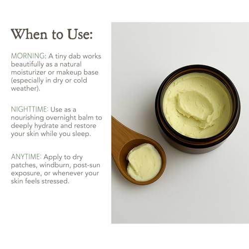 Herb Infused Organic Grass Fed Beef Tallow Honey Balm - Face Moisturizer with Raw Honey & Natural Herbs - Whipped Cream for Dry & Sensitive Skin - 2.5 oz