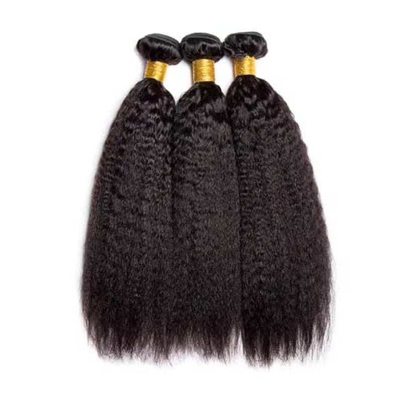 #1B Yaki Straight Human Hair Bundles 20 22 24 Inch