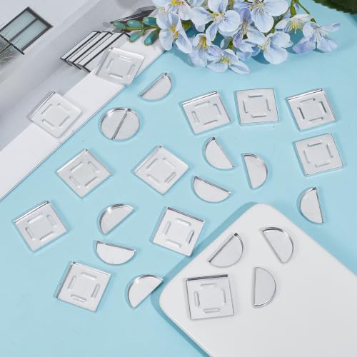 30 Pcs Empty 26mm Metal Eyeshadow Pans for DIY Makeup Palette - Round & Square
