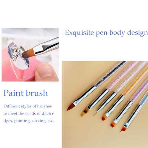 9pcs Nail Art Brushes Set ? Dual-Ended Dotting Pens & Detail Liner Brushes for DIY Nail Designs, Striping, Painting & Drawing, Professional Manicure Tools for Women & Beginners
